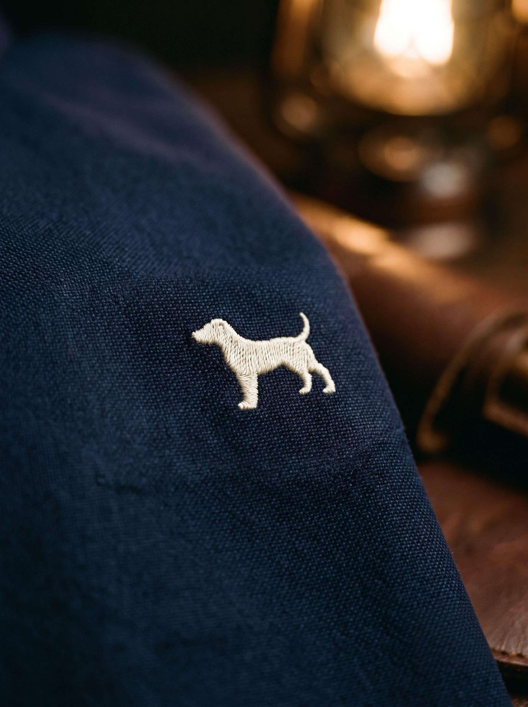 Bordado The Navy Oxford — Hunt & Ridge