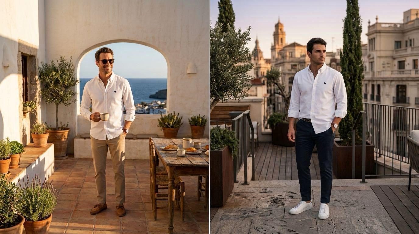 Cómo combinar una camisa oxford blanca en verano sin parecer de oficina